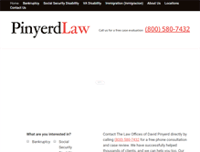 Tablet Screenshot of pinyerdlaw.com